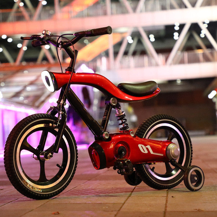 Hochwertiges Kinderfahrrad aus Carbonstahl mit Musik & Lichteffekten