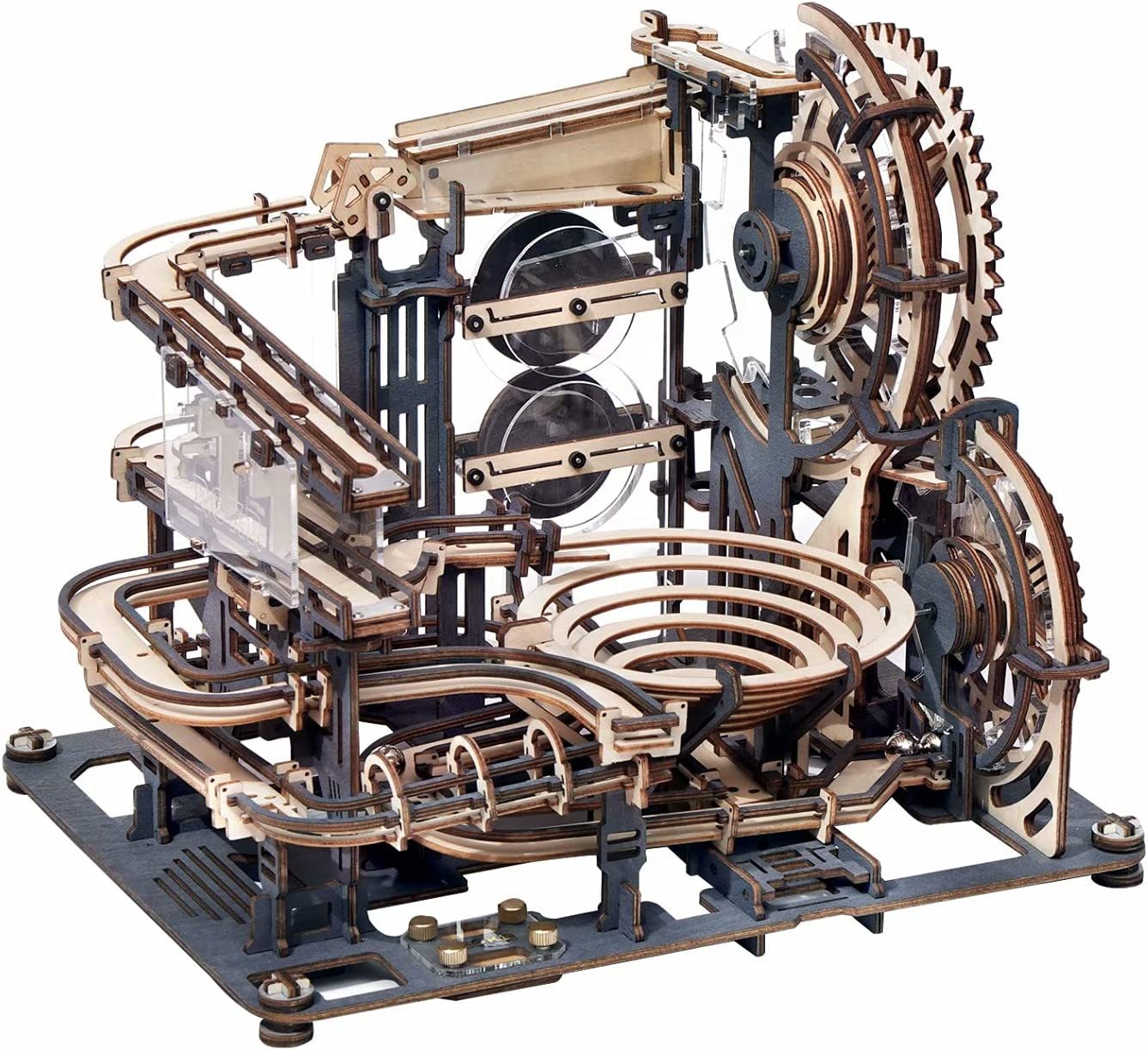 3D Holzpuzzle- Mechanische Kugelbahn