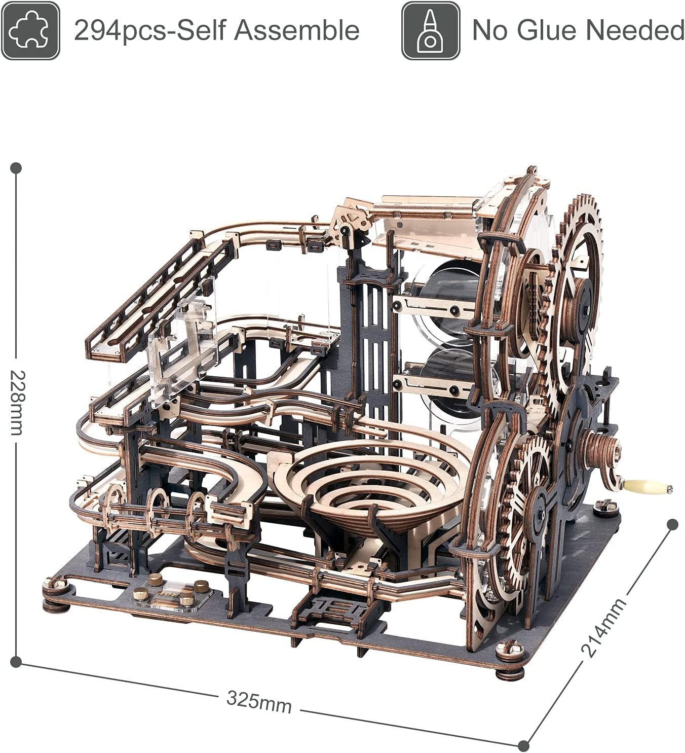 3D Holzpuzzle- Mechanische Kugelbahn